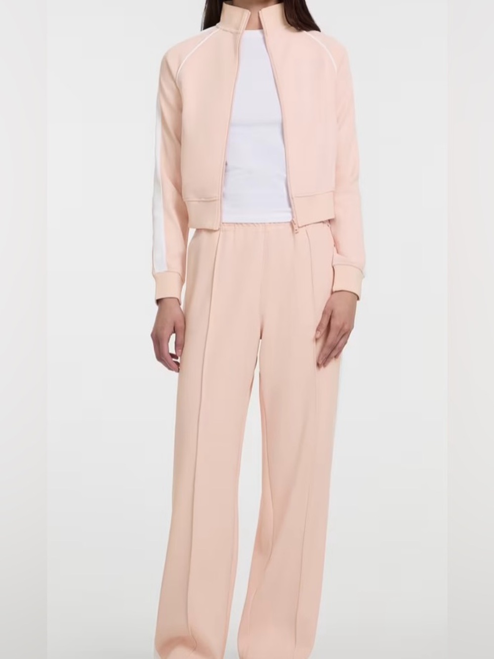 Guess blush Peach Wide-Leg Pants and jacket matching set large